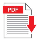 PDF-downloadpictogram op wit royalty-vrije illustratie PDF-downloadpictogram op wit royalty-vrije illustratie