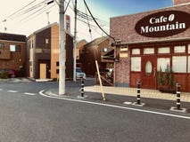 A coffee shop near a station in the Japanese countryside. royalty free stock image A coffee shop near a station in the Japanese countryside. royalty free stock image
