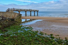 Peaceful morning on Omaha Beach royalty free stock photo Peaceful morning on Omaha Beach royalty free stock photo