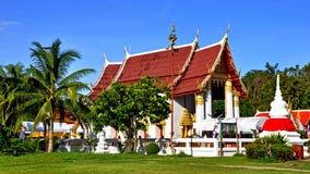 Peaceful Thai temple Wat Phai Lom and its chedi Stock Photo Peaceful Thai temple Wat Phai Lom and its chedi Stock Photo