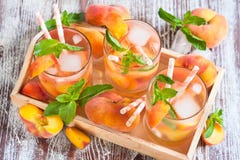 Peach lemonade Royalty Free Stock Image Peach lemonade Royalty Free Stock Image