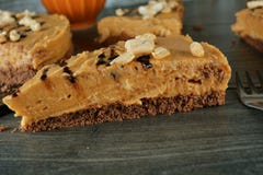 Peanut Butter Protein Cake With Chocolate Sauce Stock Photography Peanut Butter Protein Cake With Chocolate Sauce Stock Photography