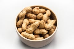 Isolated peanuts on white background stock photos Isolated peanuts on white background stock photos