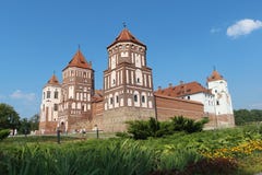 The pearl of Belarus - Mir castle ancient. royalty free stock photography The pearl of Belarus - Mir castle ancient. royalty free stock photography