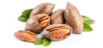 Pecan dokrętki na białym stole odizolowywali zbliżenie zdjęcia stock Pecan dokrętki na białym stole odizolowywali zbliżenie zdjęcia stock