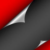 A peeling sheet of black paper against the red background. Two bent corners reflect light. Template for web sites. Empty space for Stock Images A peeling sheet of black paper against the red background. Two bent corners reflect light. Template for web sites. Empty space for Stock Images
