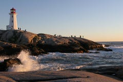 Peggy´s Cove At Sunset Stock Photography