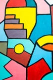 Peinture contemporaine d'art de rue sur le mur Géométrique abstrait Images stock Peinture contemporaine d'art de rue sur le mur Géométrique abstrait Images stock