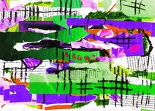 Peinture d'art et de collage et abstrait et couleur illustration libre de droits Peinture d'art et de collage et abstrait et couleur illustration libre de droits
