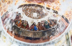 Peinture intérieure d'église du ` s de St George dans Yuryev-Polsky images libres de droits Peinture intérieure d'église du ` s de St George dans Yuryev-Polsky images libres de droits