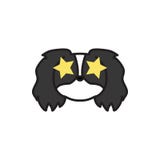 Pekingese, emoji, ulubiona stubarwna ikona Znaki i symbol ikona mogą używać dla sieci, logo, mobilny app, UI UX royalty ilustracja Pekingese, emoji, ulubiona stubarwna ikona Znaki i symbol ikona mogą używać dla sieci, logo, mobilny app, UI UX royalty ilustracja