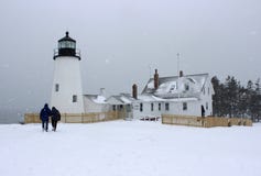 Pemaquid Point Lighthouse in Winter royalty free stock photo Pemaquid Point Lighthouse in Winter royalty free stock photo