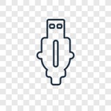 Pen Drive concept vector linear icon isolated on transparent bac vector illustration Pen Drive concept vector linear icon isolated on transparent bac vector illustration