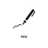 Pen icon. Simple element illustration. Pen concept symbol design vector illustration Pen icon. Simple element illustration. Pen concept symbol design vector illustration