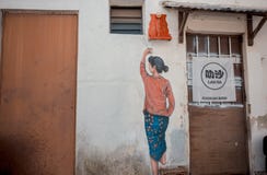 Penang Street Art, Georgetown, Penang, Malaysia stock image Penang Street Art, Georgetown, Penang, Malaysia stock image
