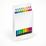 Pencil Boxes Color Vector Illustration Stock Photos