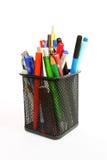 Pencil Cup Filled With Colorful Pens And Pencils Royalty Free Stock Photo Pencil Cup Filled With Colorful Pens And Pencils Royalty Free Stock Photo