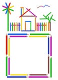 Pencil House Vector Illustration Pencil House Vector Illustration