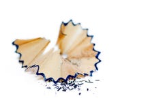 Pencil Shavings Isolated On White Stock Photography