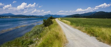 Pend Oreille River Road Royalty Free Stock Photography Pend Oreille River Road Royalty Free Stock Photography