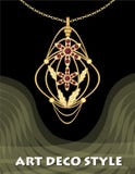 Pendant en filigrane d'art déco de luxe, bijou avec le rubis rouge sur la chaîne d'or, bijoux élégants antiques d'or, mode dans l illustration libre de droits Pendant en filigrane d'art déco de luxe, bijou avec le rubis rouge sur la chaîne d'or, bijoux élégants antiques d'or, mode dans l illustration libre de droits