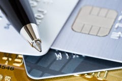 Penna e carta di credito immagine stock libera da diritti Penna e carta di credito immagine stock libera da diritti