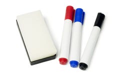 Penne ed eraser di indicatore fotografie stock libere da diritti Penne ed eraser di indicatore fotografie stock libere da diritti