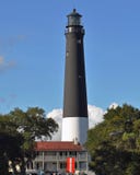Pensacola NAS Lighthouse, Pensacola, Florida stock afbeeldingen Pensacola NAS Lighthouse, Pensacola, Florida stock afbeeldingen