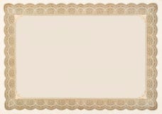 Pensionista vazio idoso do certificado conservado em estoque do vintage foto de stock Pensionista vazio idoso do certificado conservado em estoque do vintage foto de stock
