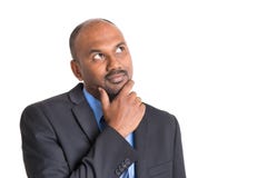 Pensée indienne d'homme d'affaires images libres de droits Pensée indienne d'homme d'affaires images libres de droits