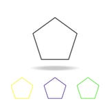 pentagon colored icon. Can be used for web, logo, mobile app, UI, UX stock illustration pentagon colored icon. Can be used for web, logo, mobile app, UI, UX stock illustration