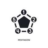 pentagon preto ícone isolado do vetor ilustração simples do elemento dos ícones do vetor do conceito do infographics logotipo edi ilustração stock pentagon preto ícone isolado do vetor ilustração simples do elemento dos ícones do vetor do conceito do infographics logotipo edi ilustração stock