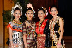 People of Borneo with Traditional entire Royalty Free Stock Image People of Borneo with Traditional entire Royalty Free Stock Image