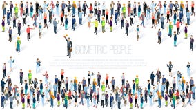 Isometric People crowd. Stock Image Isometric People crowd. Stock Image