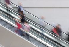 People on escalator