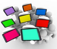 People Holding Smart Phones royalty free illustration People Holding Smart Phones royalty free illustration
