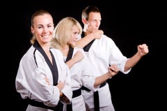 People In Kimono Make Martial Arts Exercise Royalty Free Stock Photos People In Kimono Make Martial Arts Exercise Royalty Free Stock Photos