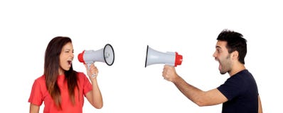 People with megaphones royalty free stock image People with megaphones royalty free stock image