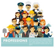 People occupation characters set in flat style isolated on white background Royalty Free Stock Photography People occupation characters set in flat style isolated on white background Royalty Free Stock Photography