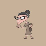People old woman pointing stock illustration People old woman pointing stock illustration