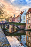 People On Peerdenstraat Bridge Over Groenerei Canal Royalty Free Stock Image People On Peerdenstraat Bridge Over Groenerei Canal Royalty Free Stock Image