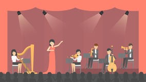 People at opera. vector illustration People at opera. vector illustration