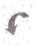 People in the shape of an arrow. stock photos People in the shape of an arrow. stock photos