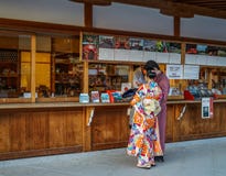 People in traditional dress kimono royalty free stock photography People in traditional dress kimono royalty free stock photography