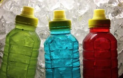 Sports energy drinks on ice. stock photo Sports energy drinks on ice. stock photo