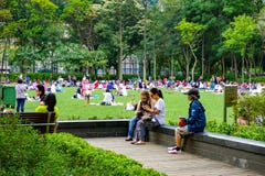 People in Victoria park, Hong kong royalty free stock image People in Victoria park, Hong kong royalty free stock image