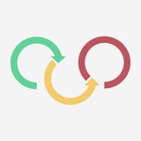 Per gradi tre frecce colorate Modello Infographics Illustrazione di vettore isolata su priorità bassa bianca royalty illustrazione gratis Per gradi tre frecce colorate Modello Infographics Illustrazione di vettore isolata su priorità bassa bianca royalty illustrazione gratis