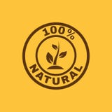 The 100 percent natural icon. Eco and bio, ecology symbol. Flat. Vector illustration stock illustration The 100 percent natural icon. Eco and bio, ecology symbol. Flat. Vector illustration stock illustration