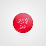 25 percent off vector circle icon. Red and white isolated discount symbol. Illustration sign for sale, advertisement, marketing project, business, retail vector illustration 25 percent off vector circle icon. Red and white isolated discount symbol. Illustration sign for sale, advertisement, marketing project, business, retail vector illustration