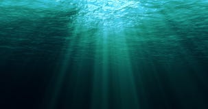 Perfectly seamless loop of deep blue caribbean ocean waves from underwater background
